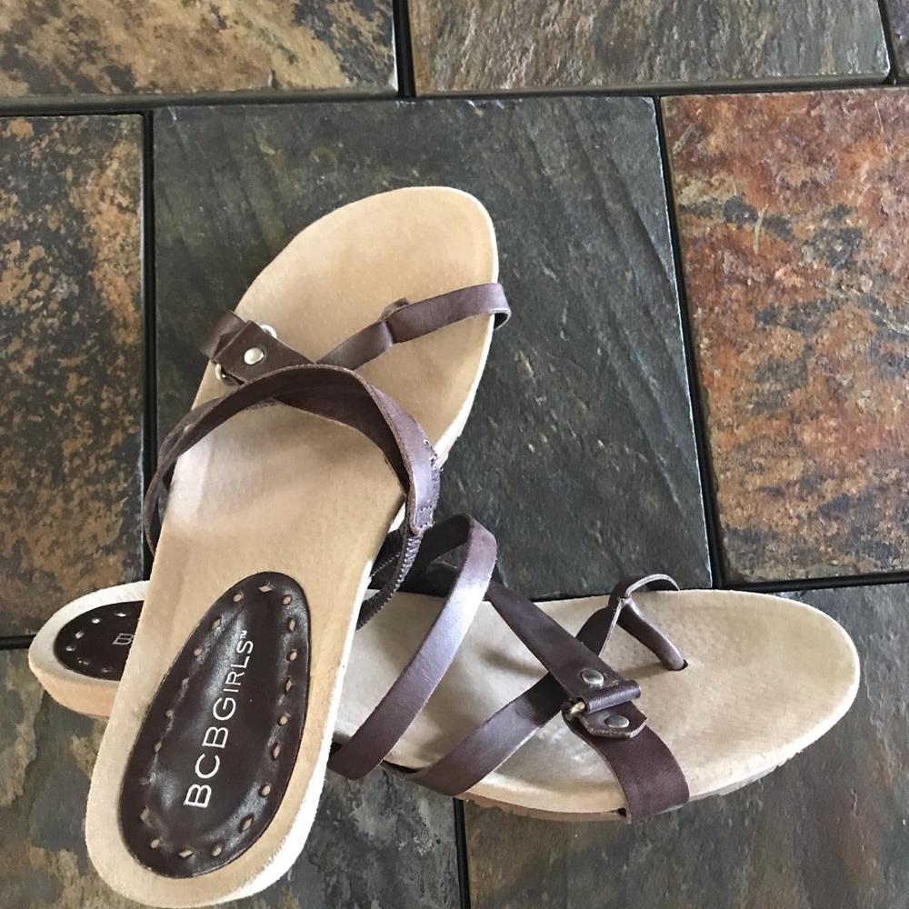 BCBGirls strappy leather kitten heel sandals - Picture 2 of 6